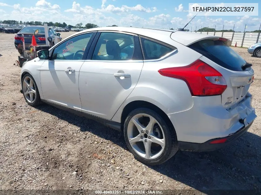 2012 Ford Focus Titanium VIN: 1FAHP3N22CL327597 Lot: 40493251