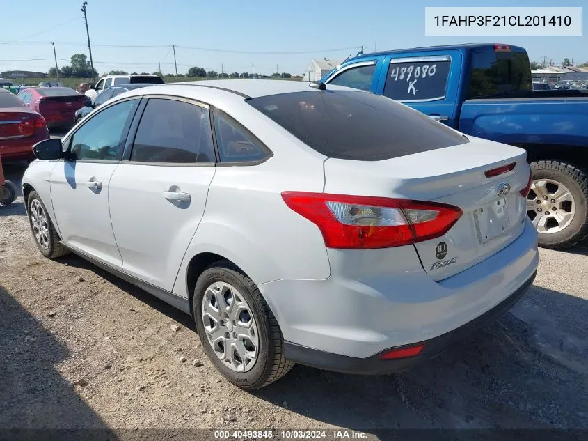 2012 Ford Focus Se VIN: 1FAHP3F21CL201410 Lot: 40493845