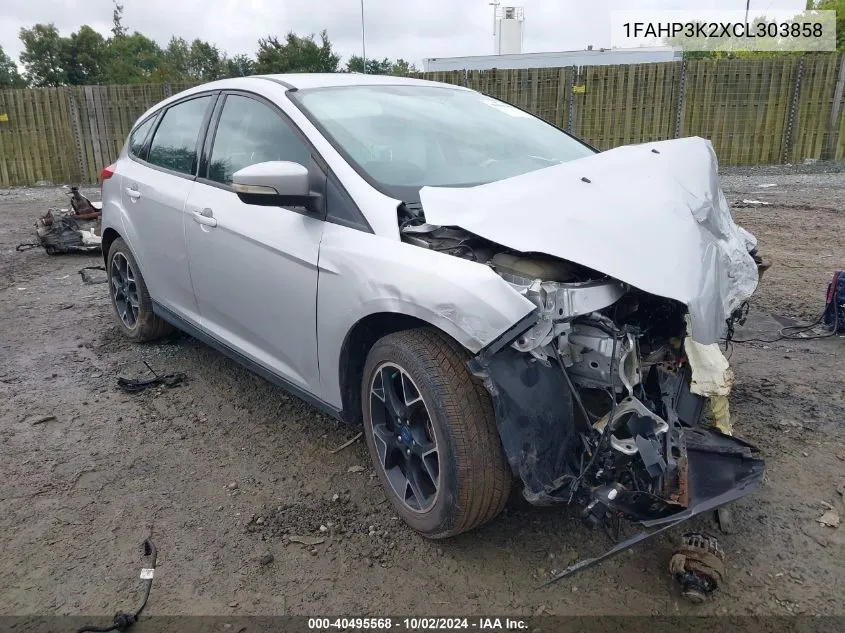 2012 Ford Focus Se VIN: 1FAHP3K2XCL303858 Lot: 40495568