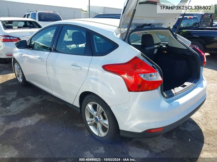 2012 Ford Focus Se VIN: 1FAHP3K25CL336802 Lot: 40498823