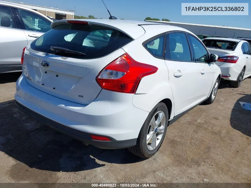 2012 Ford Focus Se VIN: 1FAHP3K25CL336802 Lot: 40498823