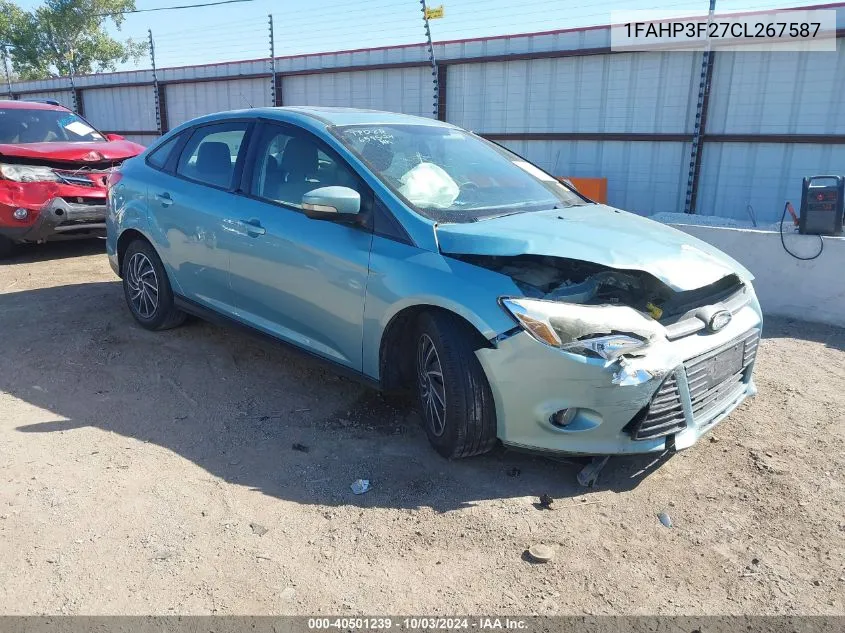 2012 Ford Focus Se VIN: 1FAHP3F27CL267587 Lot: 40501239