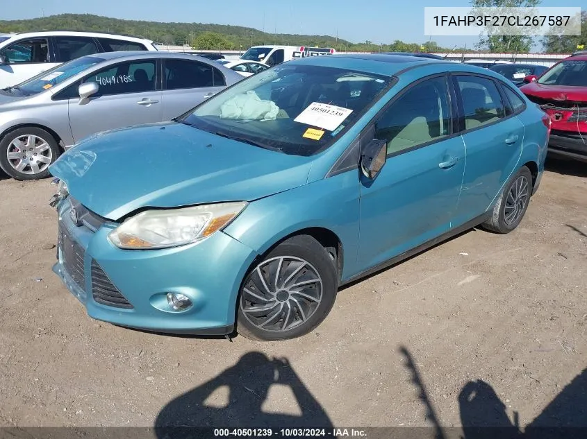 2012 Ford Focus Se VIN: 1FAHP3F27CL267587 Lot: 40501239