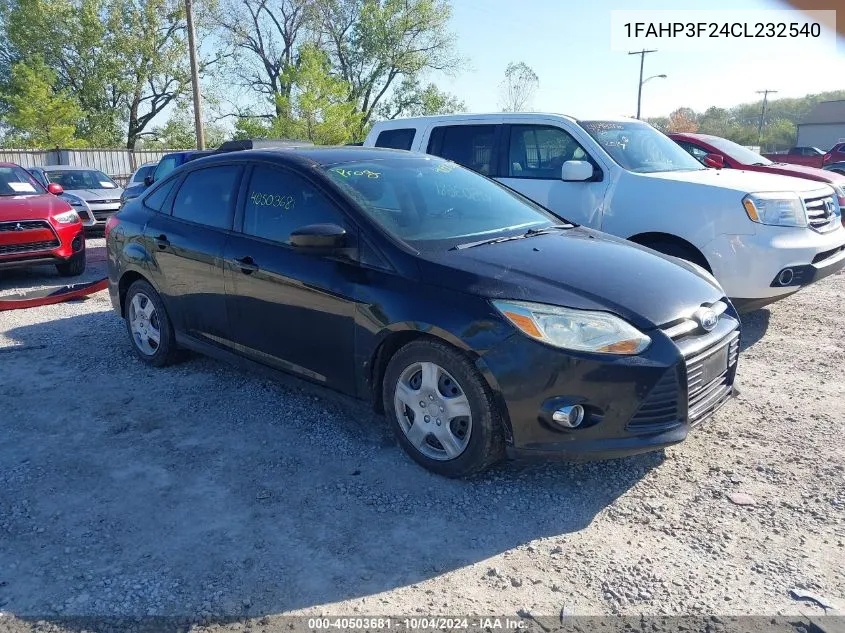 2012 Ford Focus Se VIN: 1FAHP3F24CL232540 Lot: 40503681