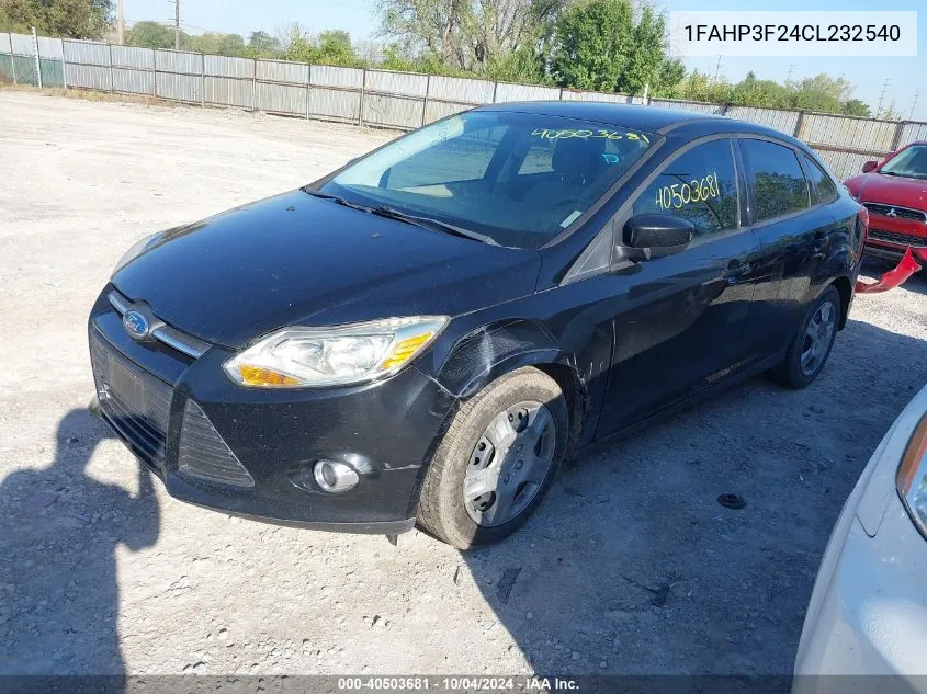 2012 Ford Focus Se VIN: 1FAHP3F24CL232540 Lot: 40503681