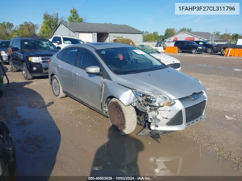 2012 Ford Focus Se VIN: 1FAHP3F27CL311796 Lot: 40503826