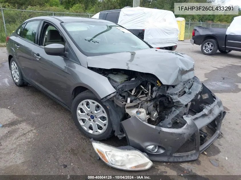 2012 Ford Focus Se VIN: 1FAHP3F26CL433291 Lot: 40504125