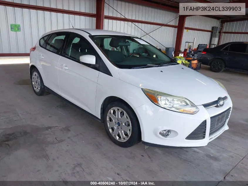 2012 Ford Focus Se VIN: 1FAHP3K24CL339903 Lot: 40506240