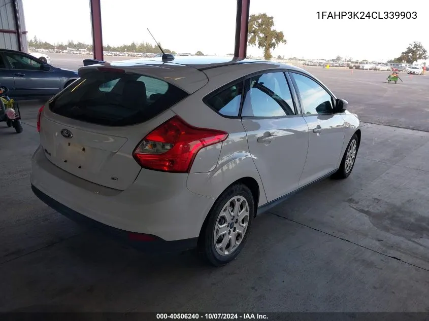 2012 Ford Focus Se VIN: 1FAHP3K24CL339903 Lot: 40506240