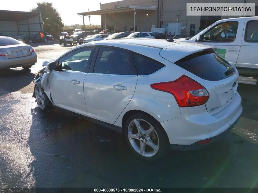 2012 Ford Focus Titanium VIN: 1FAHP3N25CL436166 Lot: 40508575