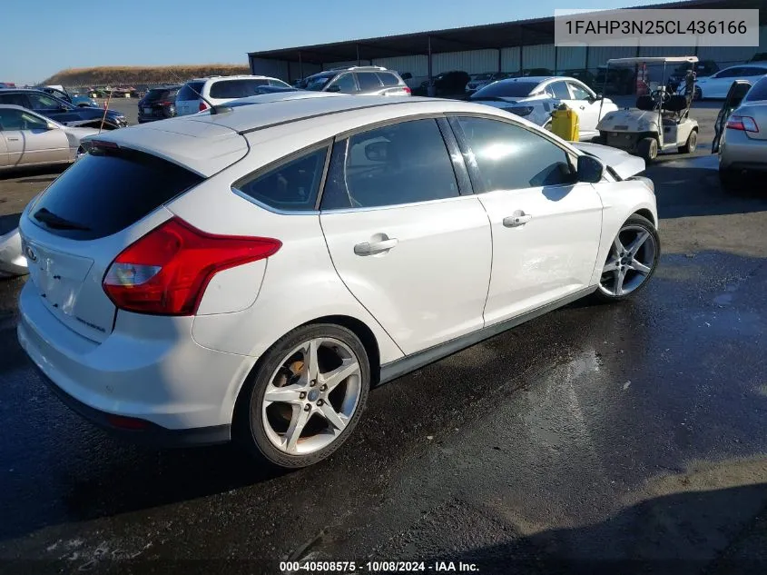 2012 Ford Focus Titanium VIN: 1FAHP3N25CL436166 Lot: 40508575