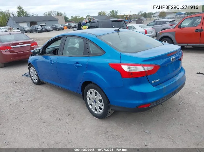 2012 Ford Focus Se VIN: 1FAHP3F29CL271916 Lot: 40509048