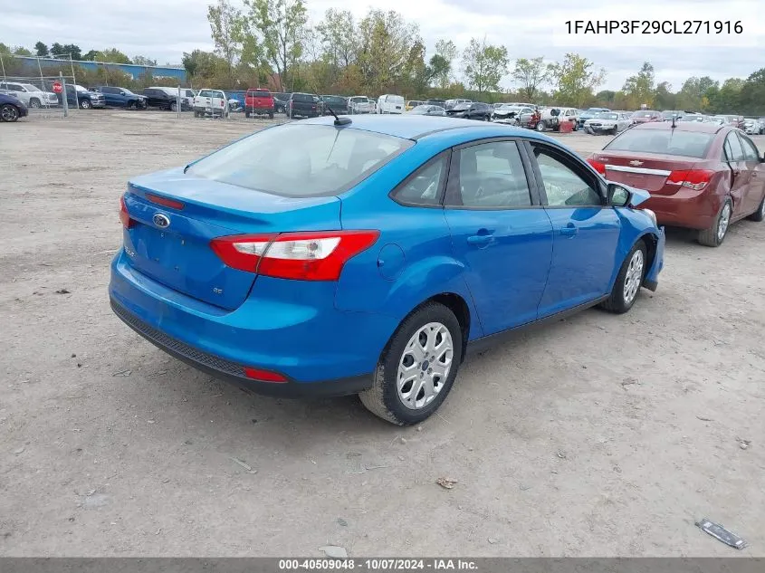 2012 Ford Focus Se VIN: 1FAHP3F29CL271916 Lot: 40509048