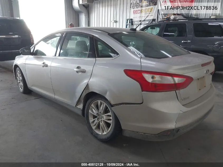 2012 Ford Focus Sel VIN: 1FAHP3H2XCL178836 Lot: 40512128