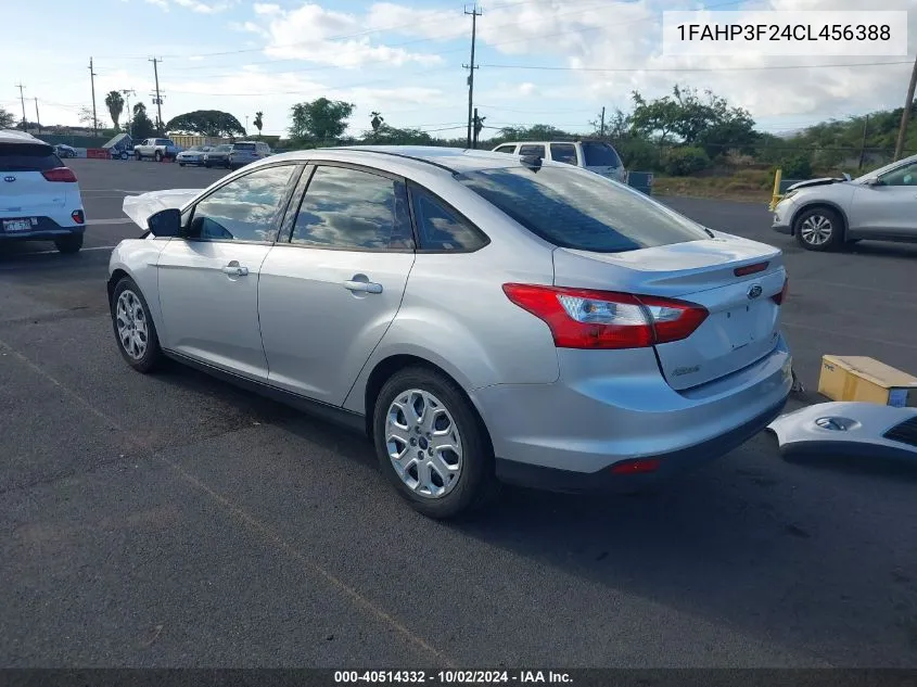 2012 Ford Focus Se VIN: 1FAHP3F24CL456388 Lot: 40514332