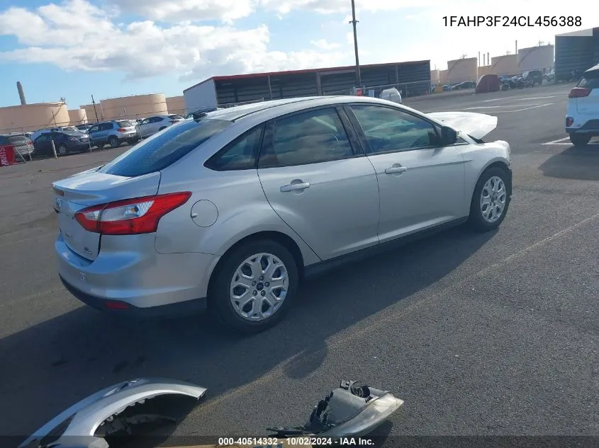 2012 Ford Focus Se VIN: 1FAHP3F24CL456388 Lot: 40514332