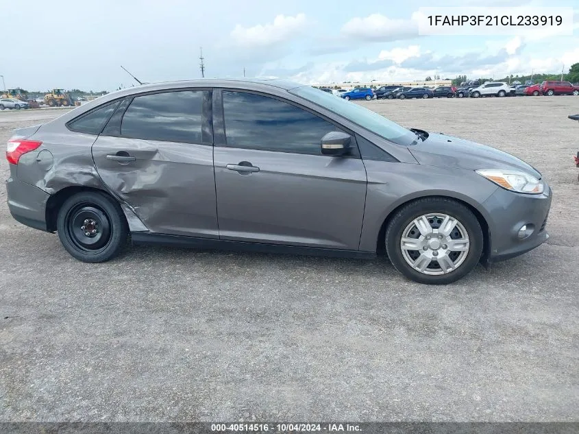 2012 Ford Focus Se VIN: 1FAHP3F21CL233919 Lot: 40514516