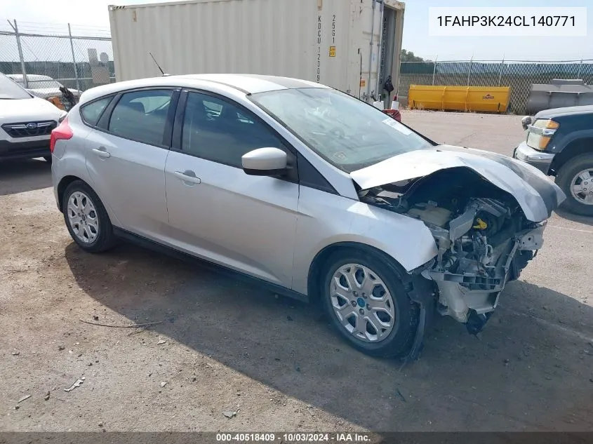 2012 Ford Focus Se VIN: 1FAHP3K24CL140771 Lot: 40518409