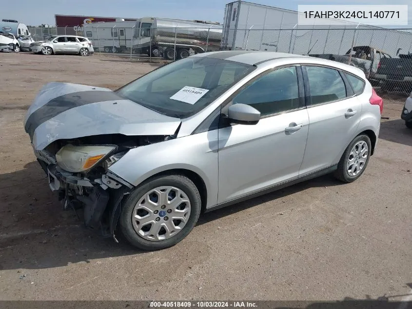 2012 Ford Focus Se VIN: 1FAHP3K24CL140771 Lot: 40518409