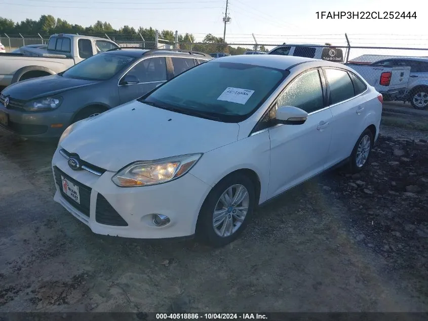 2012 Ford Focus Sel VIN: 1FAHP3H22CL252444 Lot: 40518886