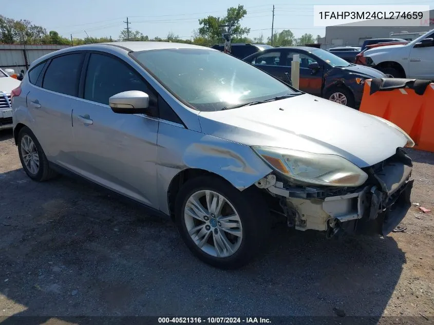 2012 Ford Focus Sel VIN: 1FAHP3M24CL274659 Lot: 40521316