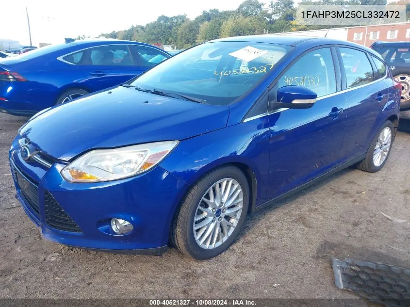 2012 Ford Focus Sel VIN: 1FAHP3M25CL332472 Lot: 40521327