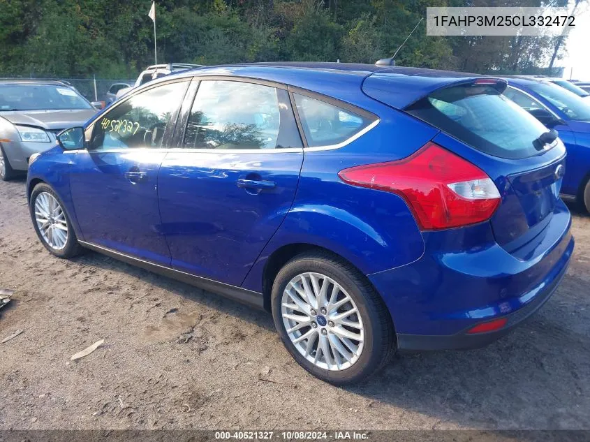 2012 Ford Focus Sel VIN: 1FAHP3M25CL332472 Lot: 40521327