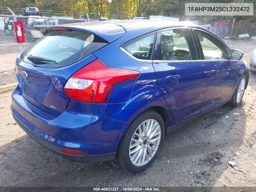 2012 Ford Focus Sel VIN: 1FAHP3M25CL332472 Lot: 40521327