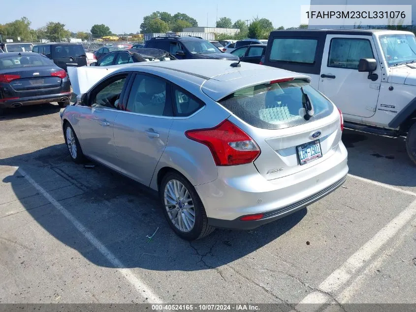 2012 Ford Focus Sel VIN: 1FAHP3M23CL331076 Lot: 40524165