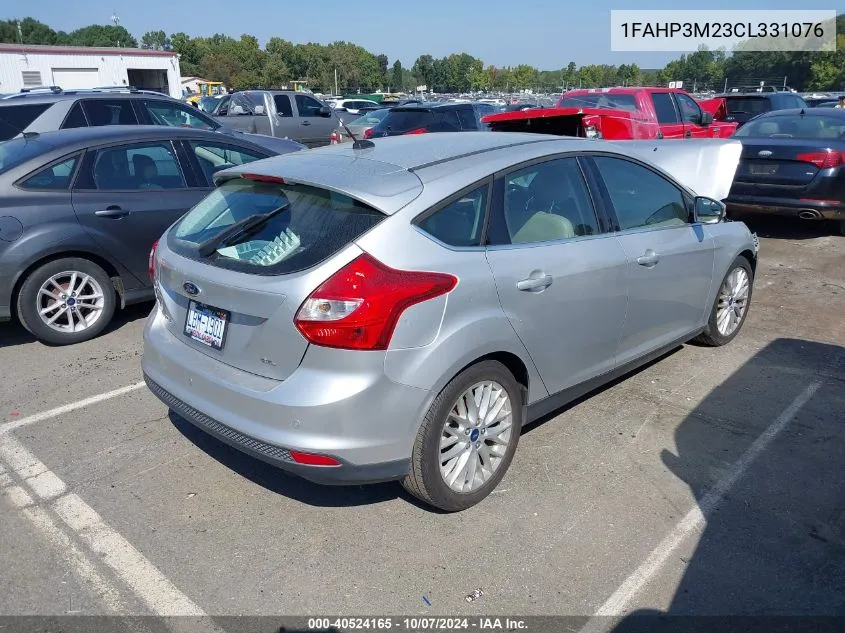 2012 Ford Focus Sel VIN: 1FAHP3M23CL331076 Lot: 40524165