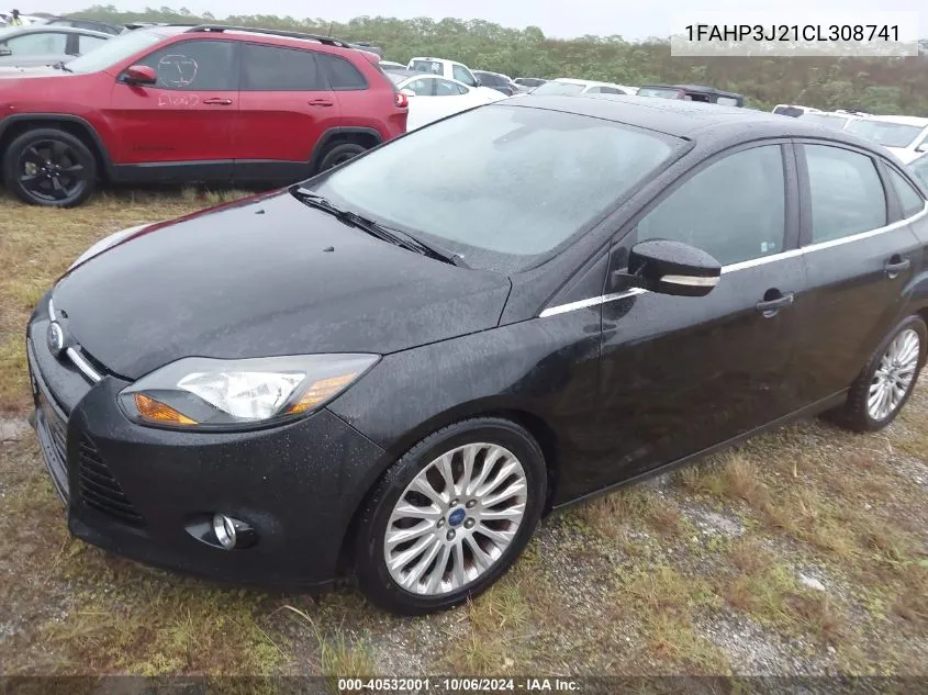 2012 Ford Focus Titanium VIN: 1FAHP3J21CL308741 Lot: 40532001