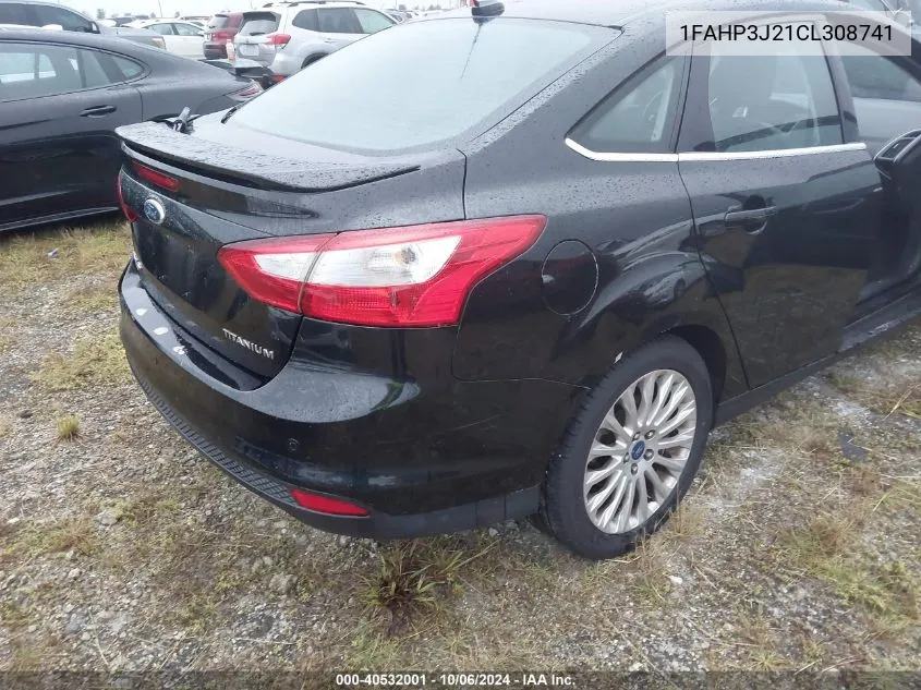 2012 Ford Focus Titanium VIN: 1FAHP3J21CL308741 Lot: 40532001