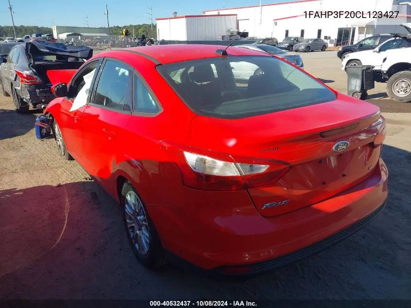 2012 Ford Focus Se VIN: 1FAHP3F20CL123427 Lot: 40532437