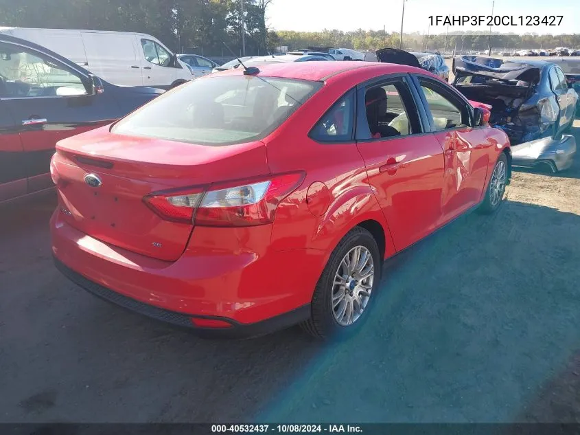 2012 Ford Focus Se VIN: 1FAHP3F20CL123427 Lot: 40532437