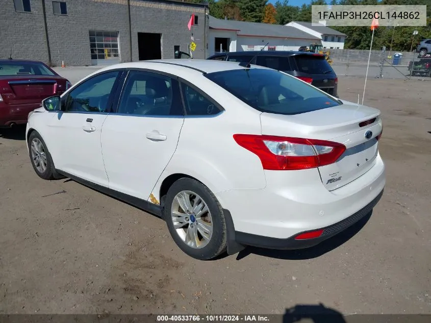 2012 Ford Focus Sel VIN: 1FAHP3H26CL144862 Lot: 40533766