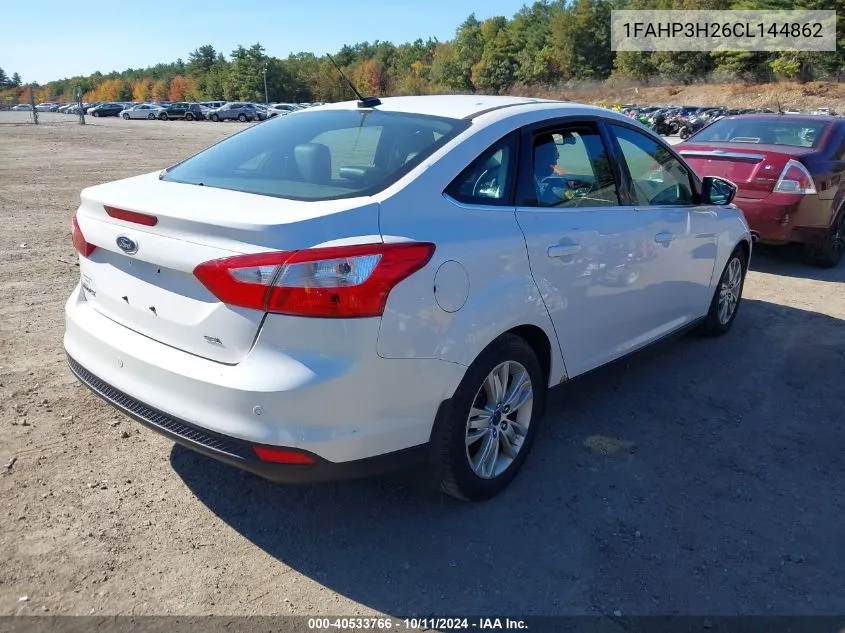 2012 Ford Focus Sel VIN: 1FAHP3H26CL144862 Lot: 40533766