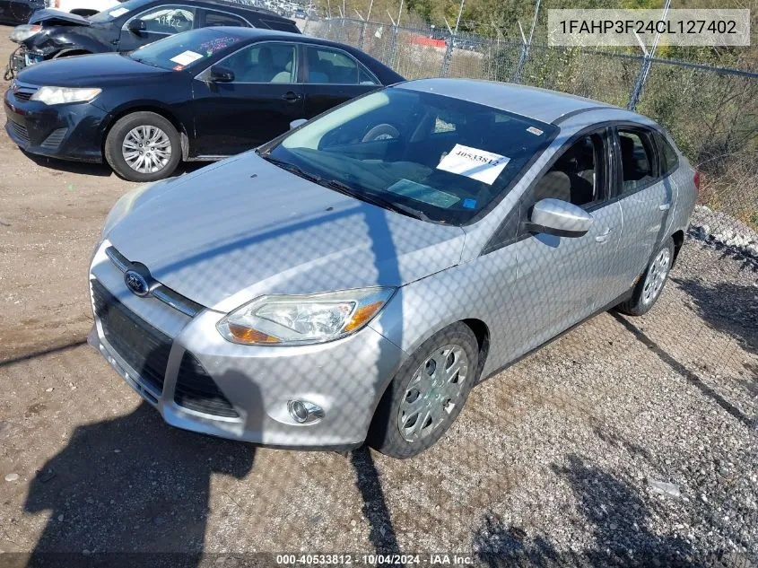 2012 Ford Focus Se VIN: 1FAHP3F24CL127402 Lot: 40533812