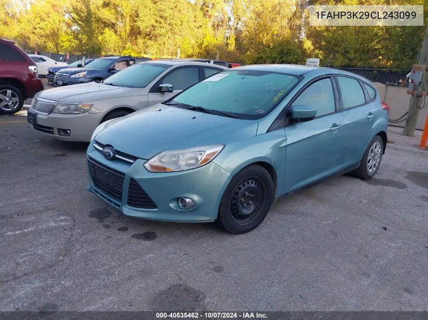 2012 Ford Focus Se VIN: 1FAHP3K29CL243099 Lot: 40535462