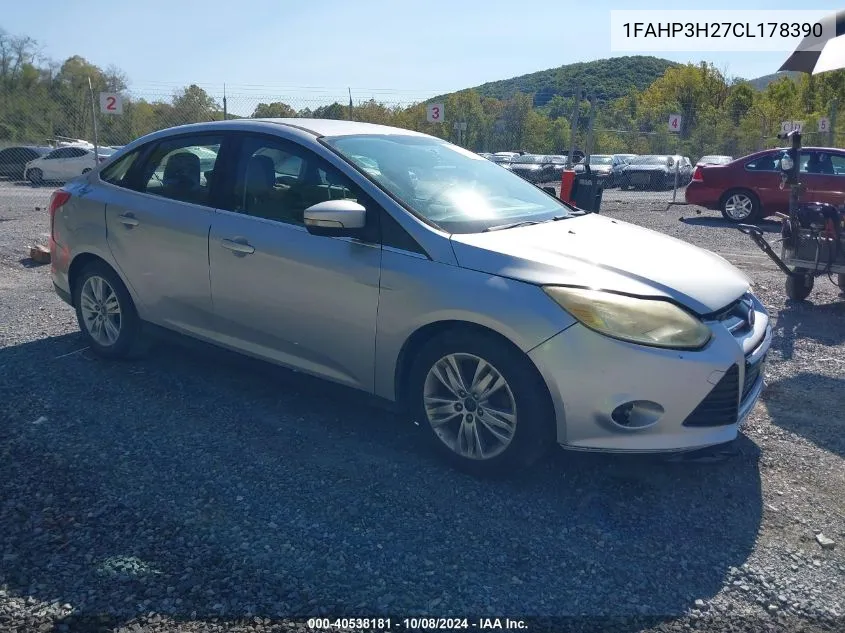 2012 Ford Focus Sel VIN: 1FAHP3H27CL178390 Lot: 40538181