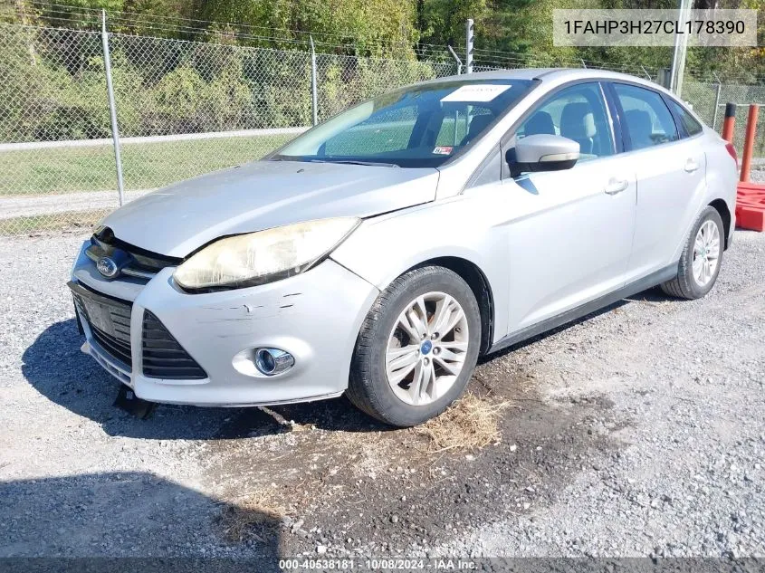 2012 Ford Focus Sel VIN: 1FAHP3H27CL178390 Lot: 40538181