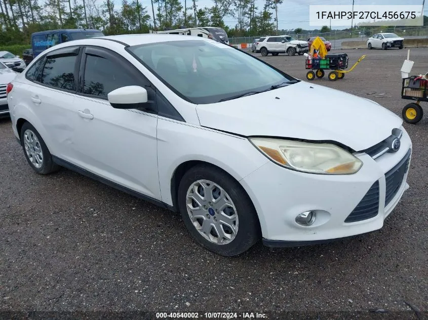 2012 Ford Focus Se VIN: 1FAHP3F27CL456675 Lot: 40540002