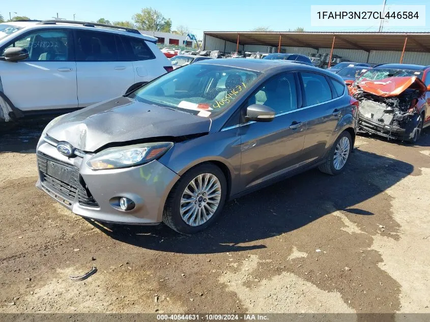 2012 Ford Focus Titanium VIN: 1FAHP3N27CL446584 Lot: 40544631