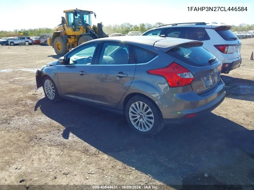 2012 Ford Focus Titanium VIN: 1FAHP3N27CL446584 Lot: 40544631