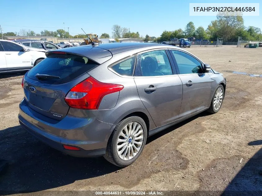 2012 Ford Focus Titanium VIN: 1FAHP3N27CL446584 Lot: 40544631