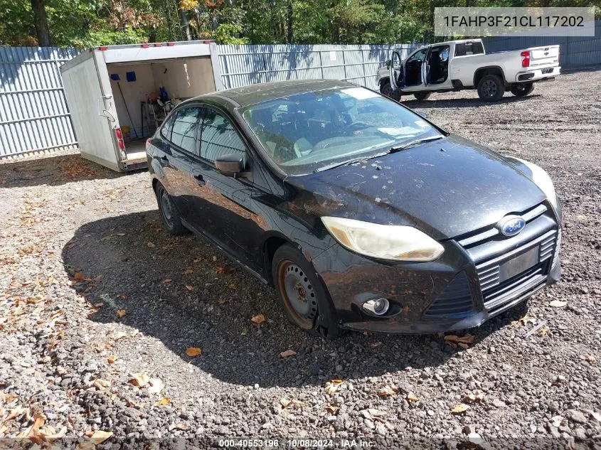 2012 Ford Focus Se VIN: 1FAHP3F21CL117202 Lot: 40553196