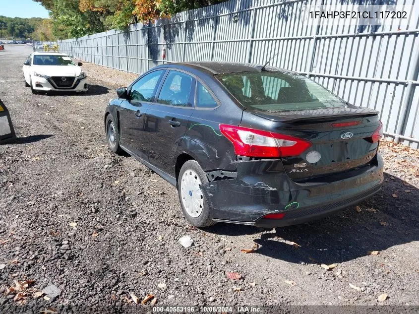 2012 Ford Focus Se VIN: 1FAHP3F21CL117202 Lot: 40553196