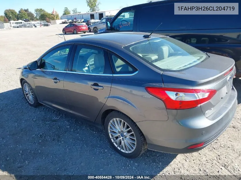 2012 Ford Focus Sel VIN: 1FAHP3H26CL204719 Lot: 40554428