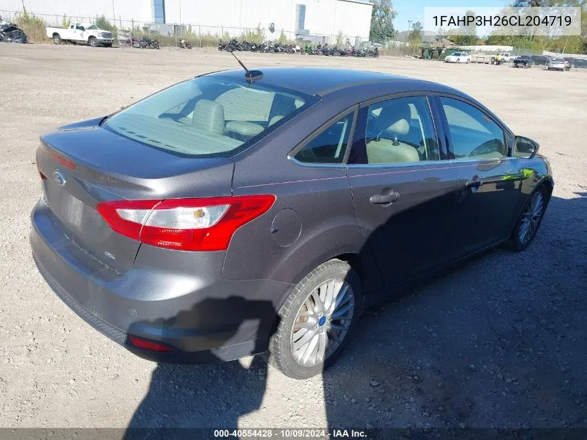 2012 Ford Focus Sel VIN: 1FAHP3H26CL204719 Lot: 40554428