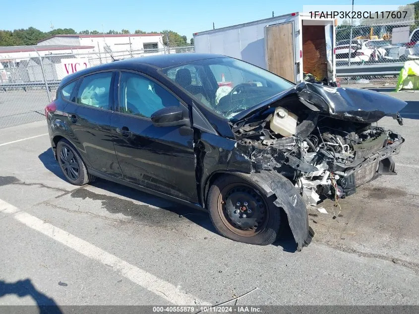 2012 Ford Focus Se VIN: 1FAHP3K28CL117607 Lot: 40555879