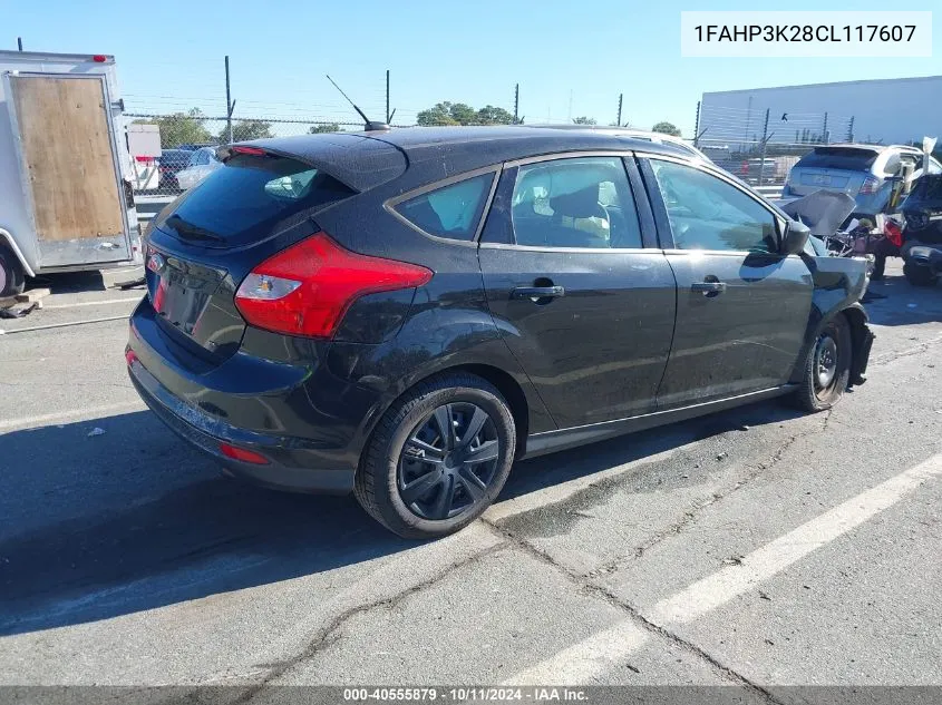 2012 Ford Focus Se VIN: 1FAHP3K28CL117607 Lot: 40555879